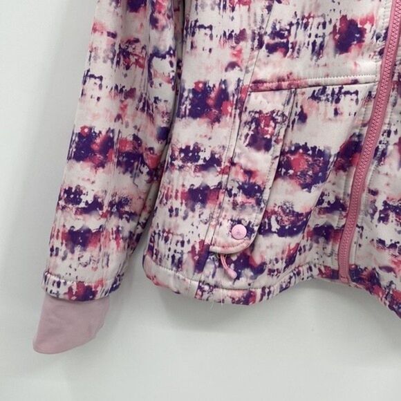 Snozu Girl's Printed Stretch Long Sleeve Full Zip Hooded Jacket Pink L 14/16 - Picture 2 of 8